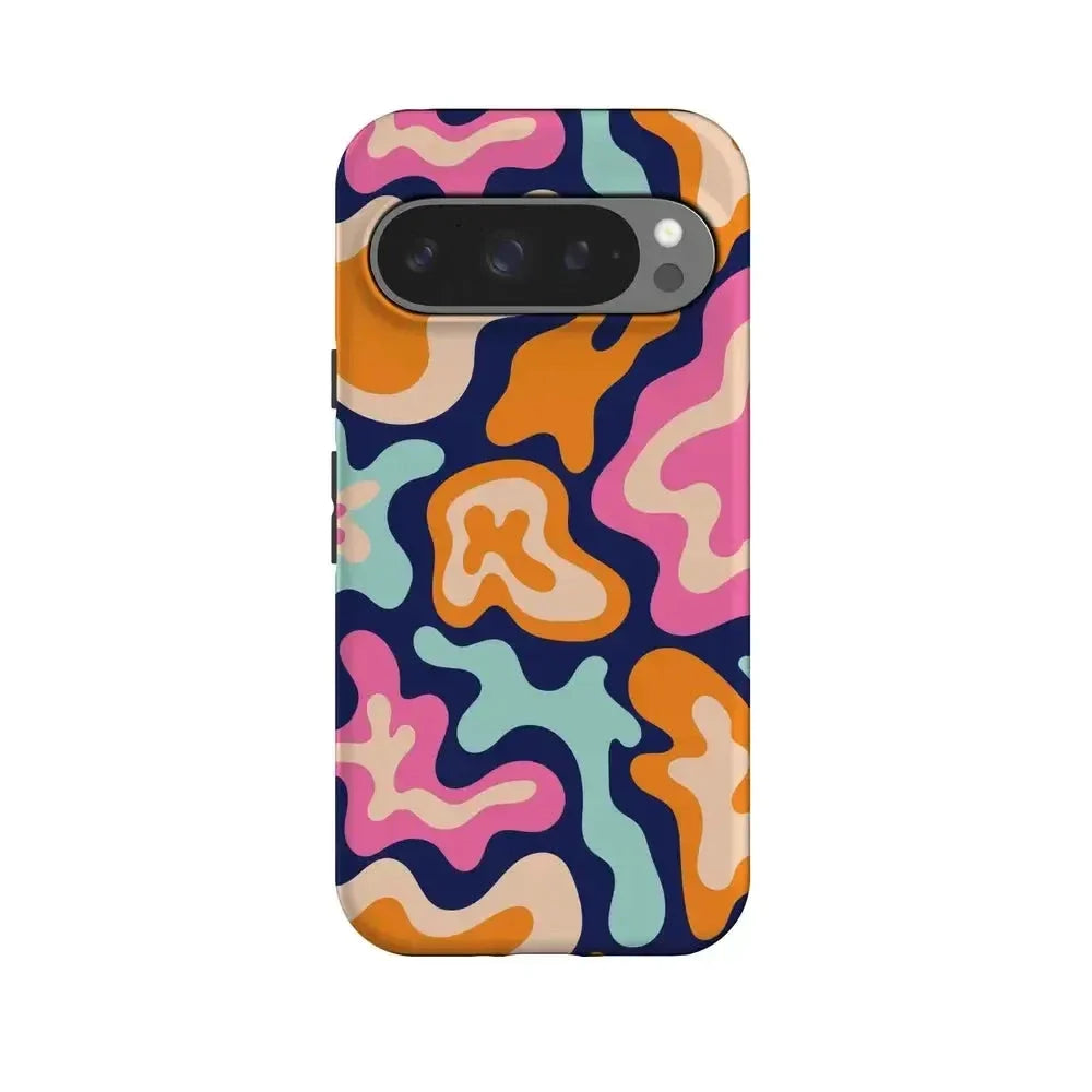 Midnight Color Splash | Abstract Retro Google Pixel Case Google Pixel Case Casetry Essential + MagSafe® Google Pixel 10 Pro