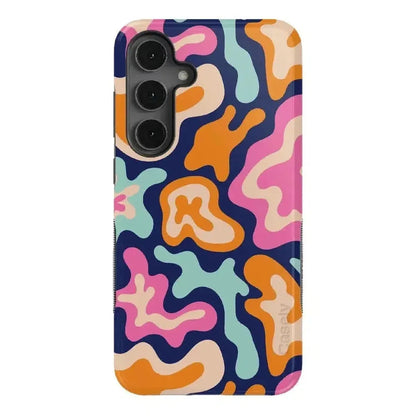 Midnight Color Splash | Abstract Retro Samsung Case Samsung Case Casetry Bold Flex + MagSafe® Galaxy S25 Plus