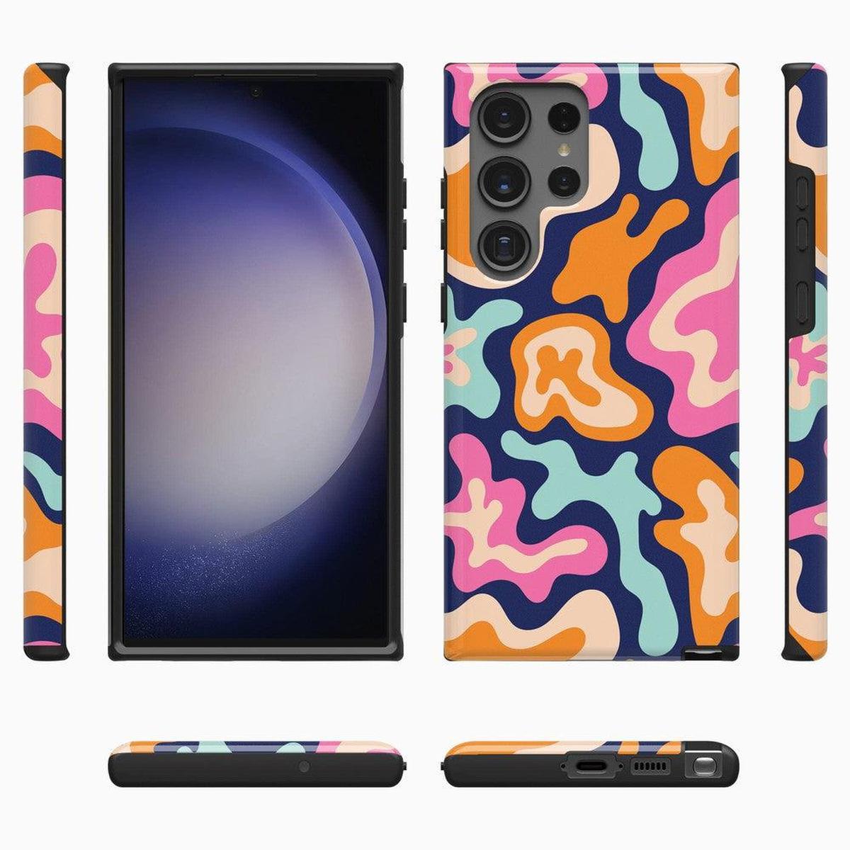 Midnight Color Splash | Abstract Retro Samsung Case Samsung Case Casetry