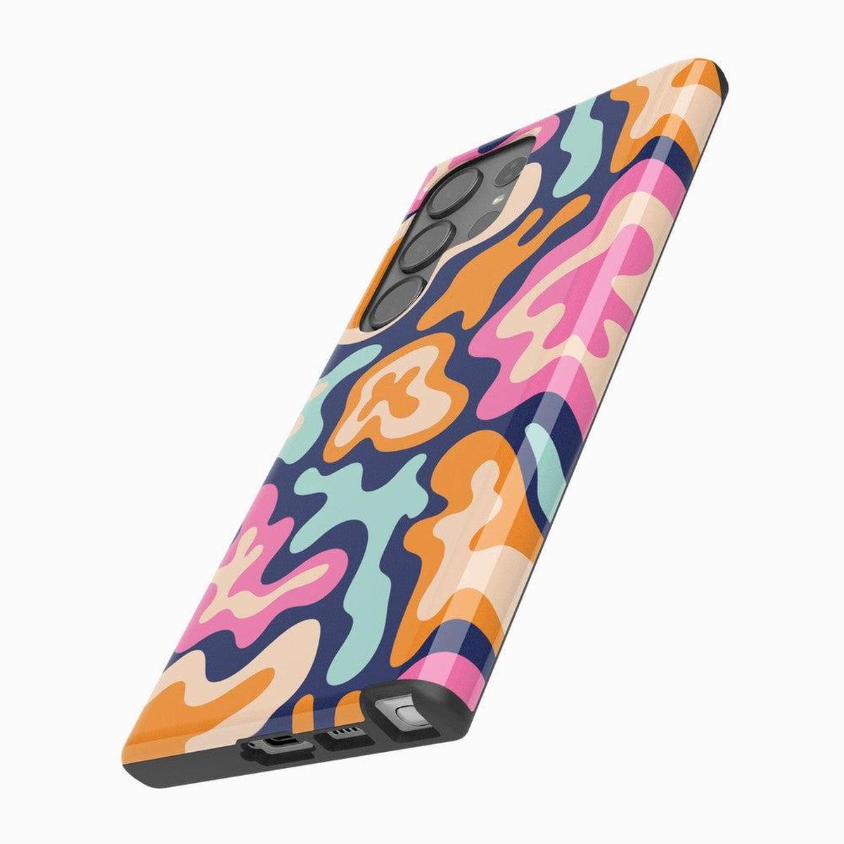 Midnight Color Splash | Abstract Retro Samsung Case Samsung Case Casetry