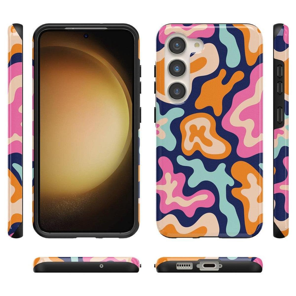 Midnight Color Splash | Abstract Retro Samsung Case Samsung Case Casetry
