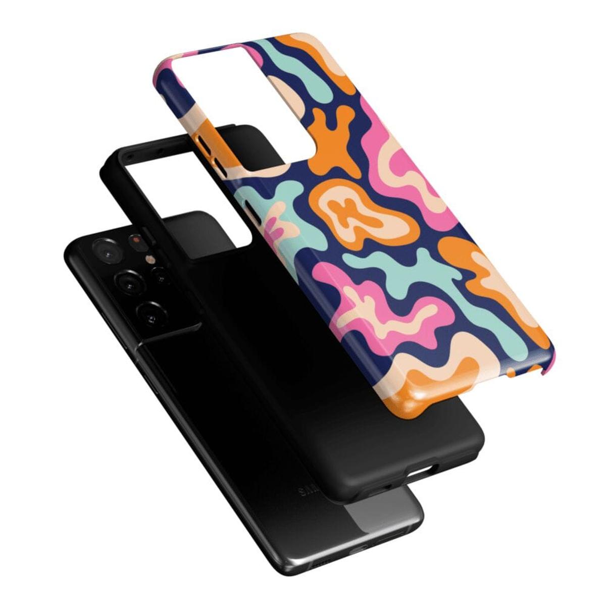 Midnight Color Splash | Abstract Retro Samsung Case Samsung Case Casetry