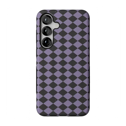 Midnight Hex | Purple Checkered Case Phone Case get.casely Bold Flex + MagSafe® Galaxy S25 Plus