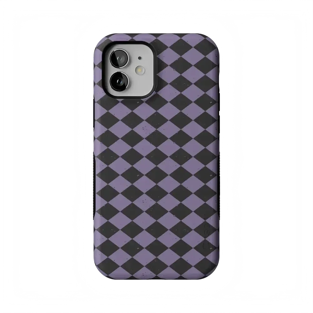 Midnight Hex | Purple Checkered Case Phone Case get.casely Bold Flex + MagSafe® iPhone 12 Mini