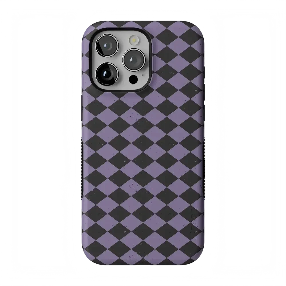 Midnight Hex | Purple Checkered Case Phone Case get.casely Bold Flex + MagSafe® iPhone 15 Pro Max