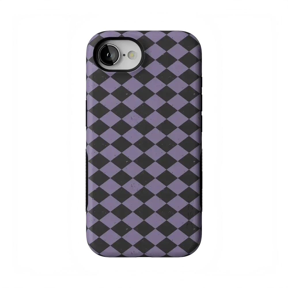 Midnight Hex | Purple Checkered Case Phone Case get.casely Bold Flex + MagSafe® iPhone 17e