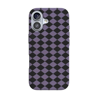 Midnight Hex | Purple Checkered Case Phone Case get.casely Classic + MagSafe® iPhone 17