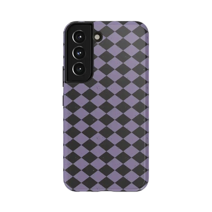 Midnight Hex | Purple Checkered Case Phone Case get.casely Essential Galaxy S22