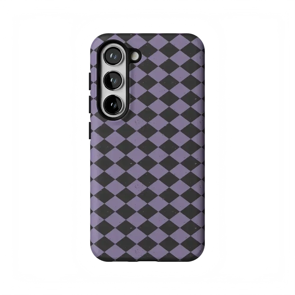 Midnight Hex | Purple Checkered Case Phone Case get.casely Essential Galaxy S23