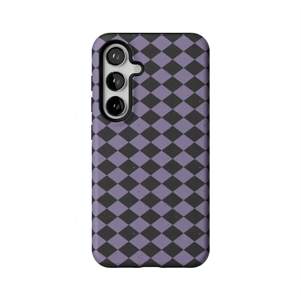 Midnight Hex | Purple Checkered Case Phone Case get.casely Essential Galaxy S24