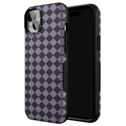 Midnight Hex | Purple Checkered Case Phone Case get.casely