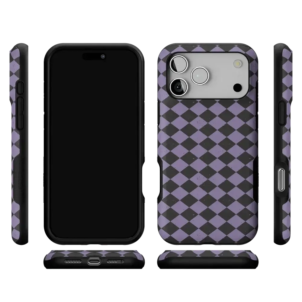 Midnight Hex | Purple Checkered Case Phone Case get.casely