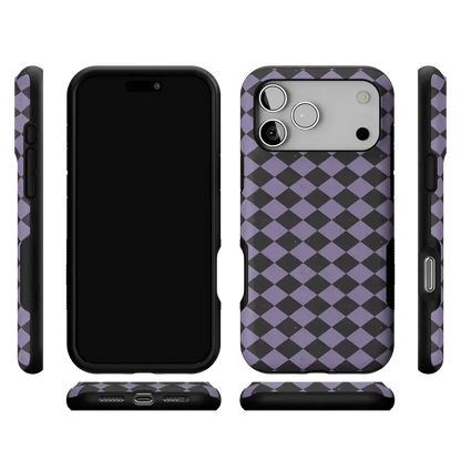 Midnight Hex | Purple Checkered Case Phone Case get.casely