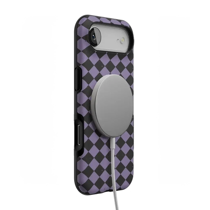 Midnight Hex | Purple Checkered Case Phone Case get.casely