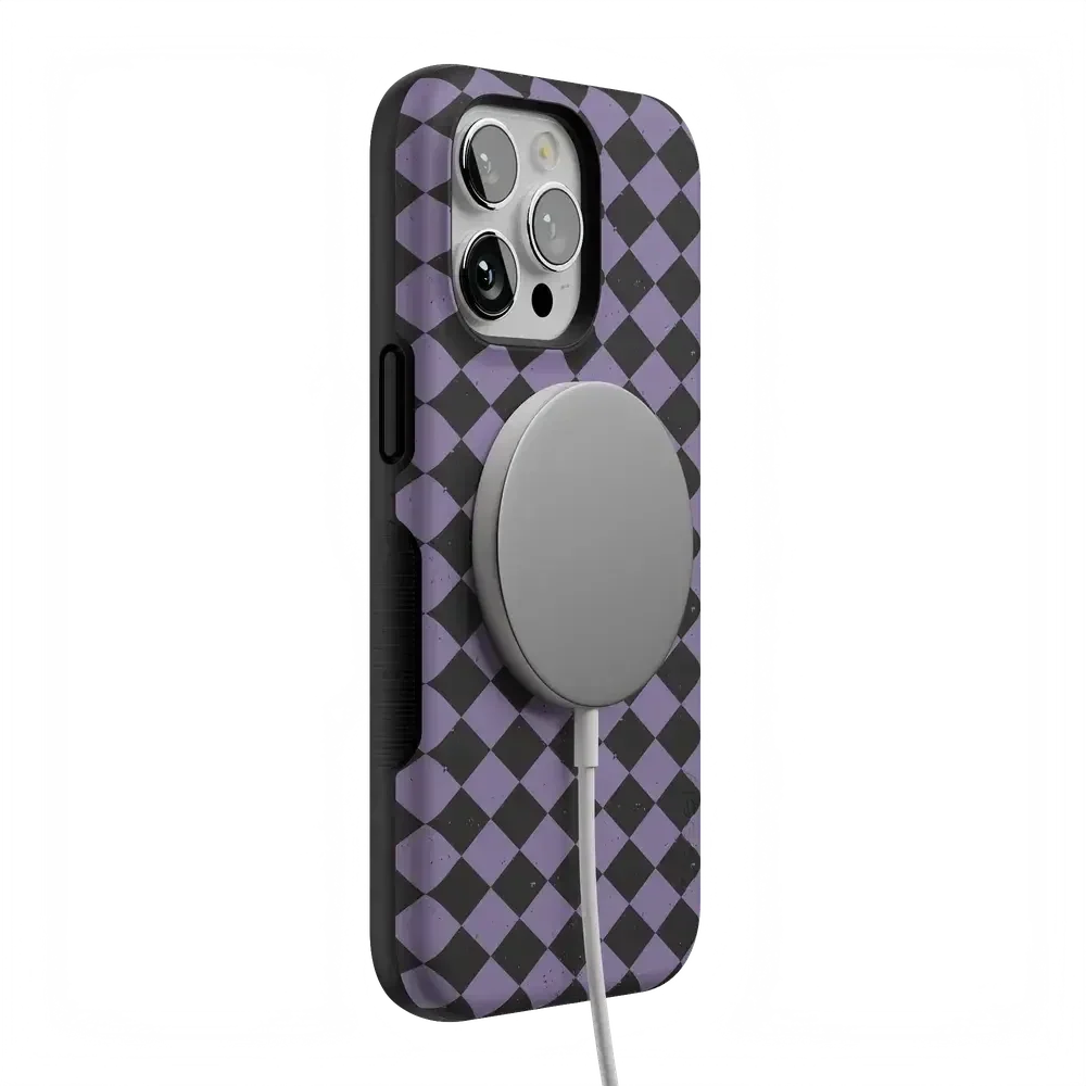 Midnight Hex | Purple Checkered Case Phone Case get.casely