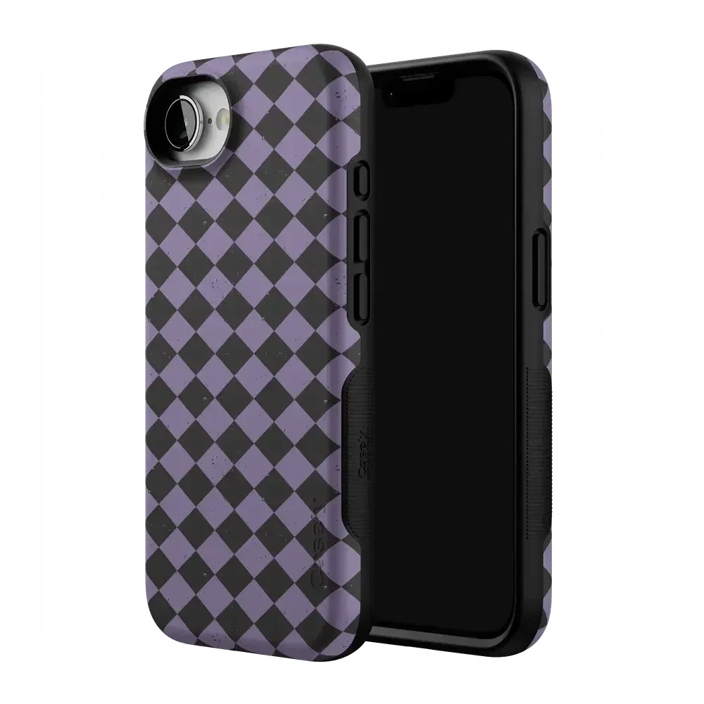 Midnight Hex | Purple Checkered Case Phone Case get.casely