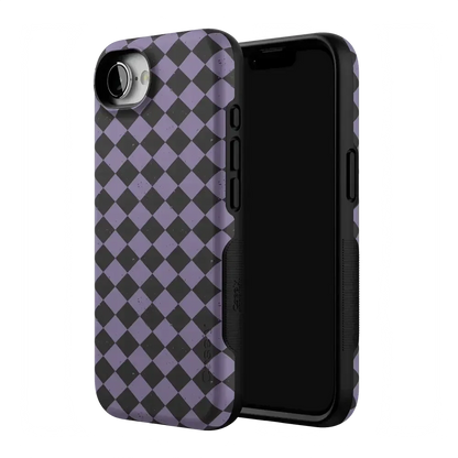 Midnight Hex | Purple Checkered Case Phone Case get.casely