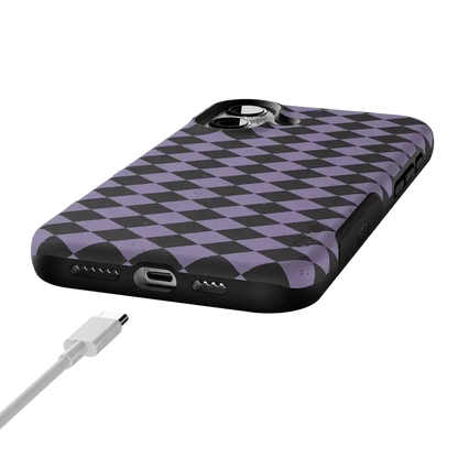 Midnight Hex | Purple Checkered Case Phone Case get.casely