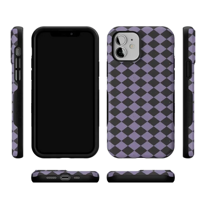 Midnight Hex | Purple Checkered Case Phone Case get.casely