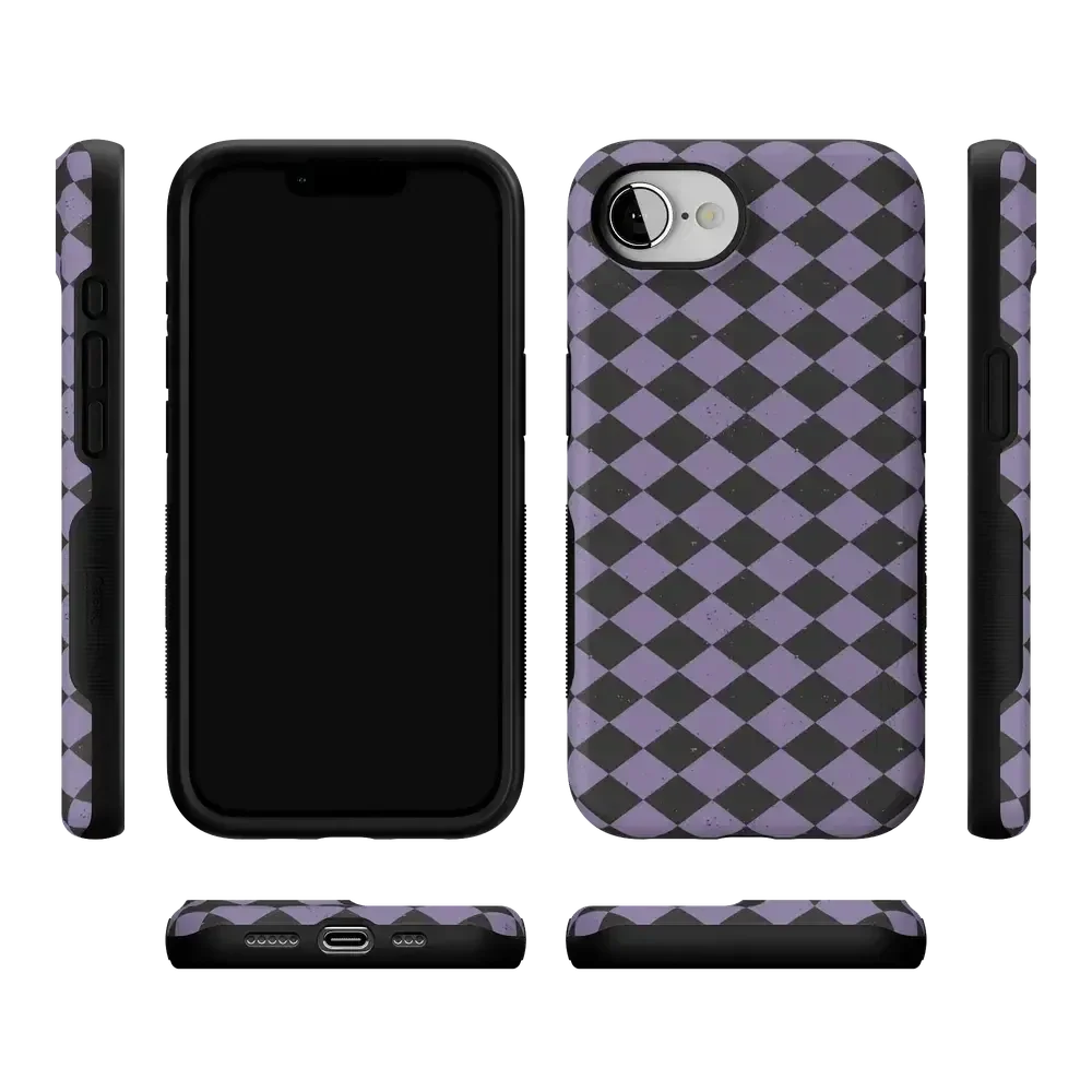 Midnight Hex | Purple Checkered Case Phone Case get.casely