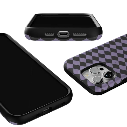 Midnight Hex | Purple Checkered Case Phone Case get.casely
