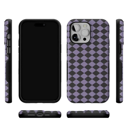 Midnight Hex | Purple Checkered Case Phone Case get.casely