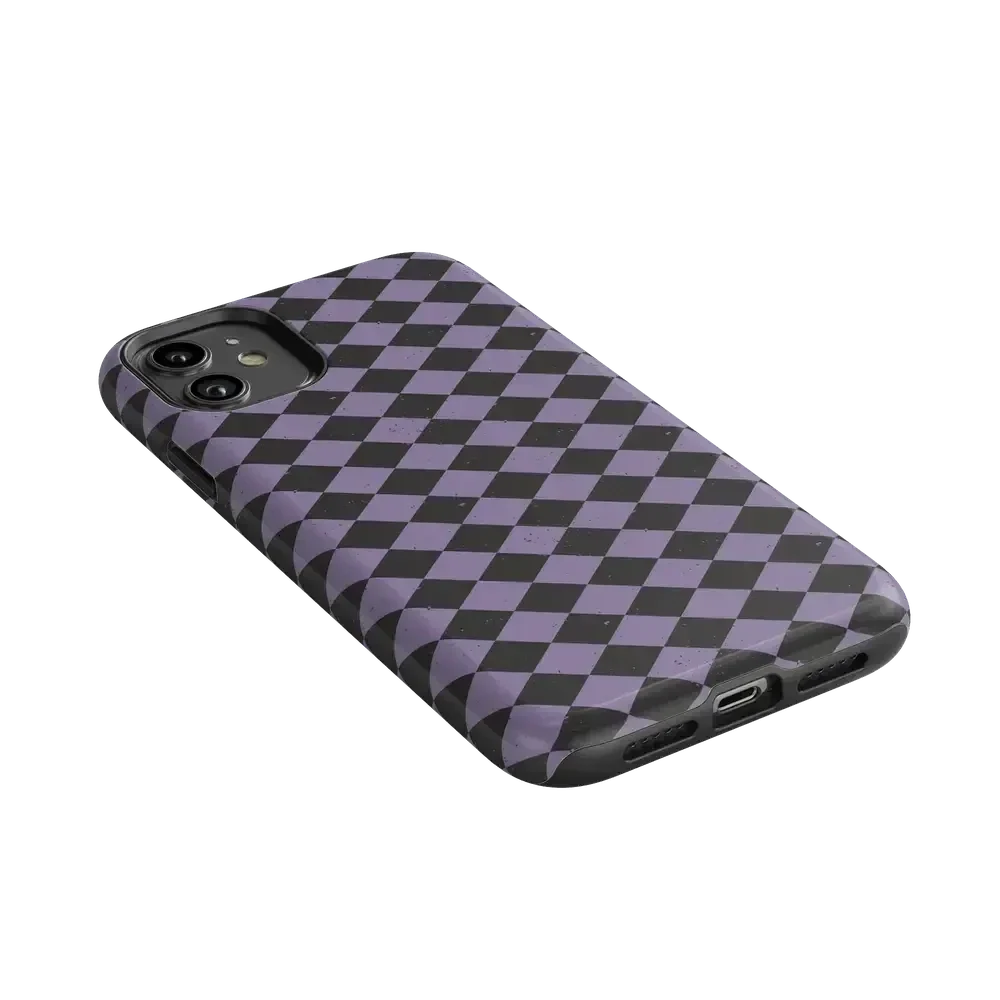 Midnight Hex | Purple Checkered Case Phone Case get.casely