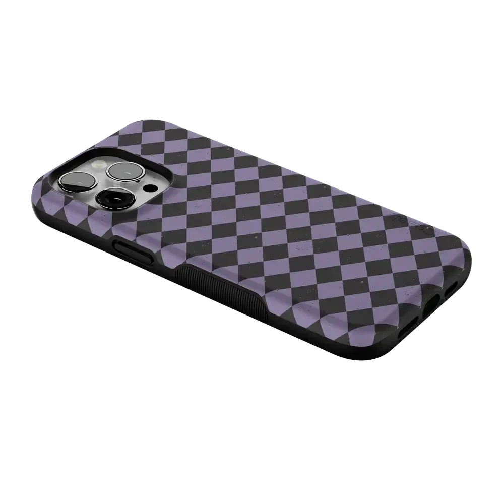 Midnight Hex | Purple Checkered Case Phone Case get.casely