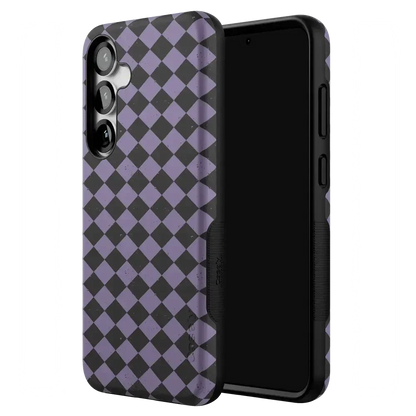 Midnight Hex | Purple Checkered Case Phone Case get.casely