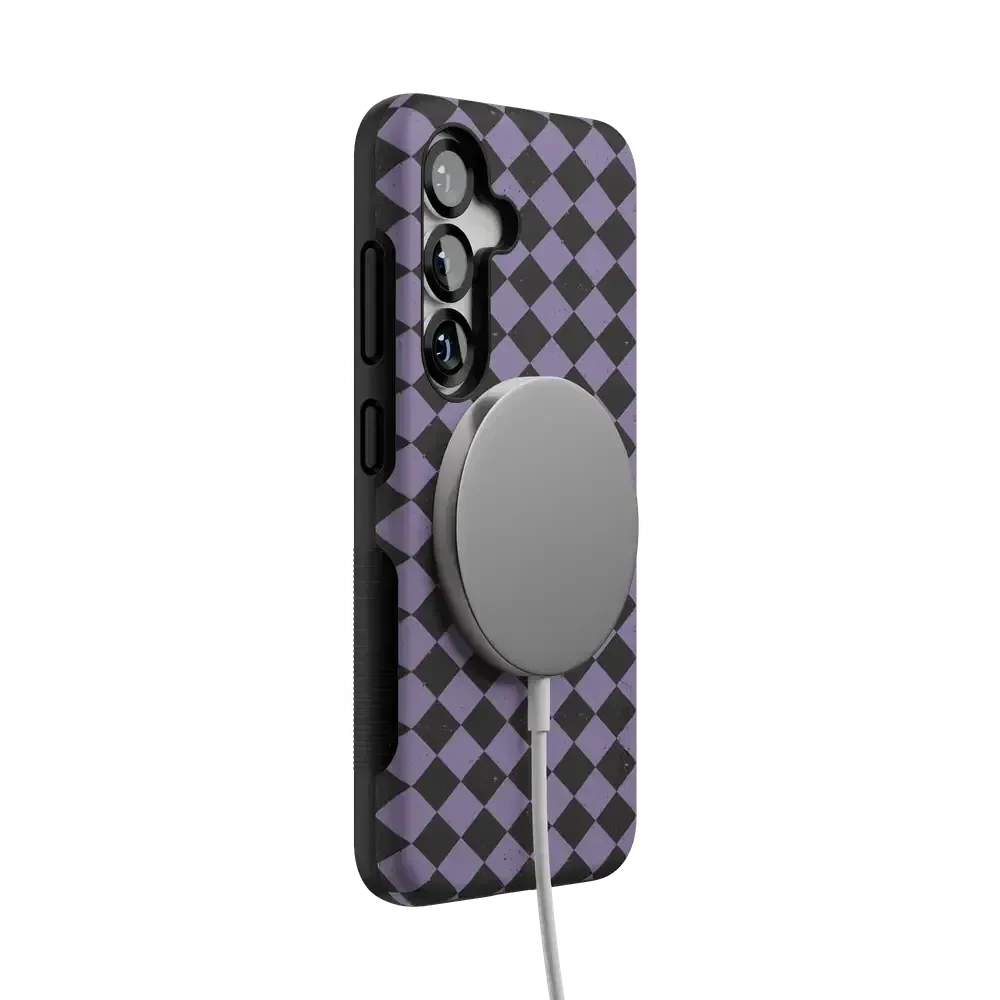 Midnight Hex | Purple Checkered Case Phone Case get.casely
