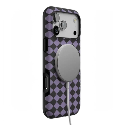 Midnight Hex | Purple Checkered Case Phone Case get.casely