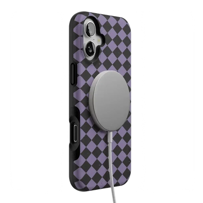 Midnight Hex | Purple Checkered Case Phone Case get.casely