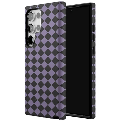 Midnight Hex | Purple Checkered Case Phone Case get.casely