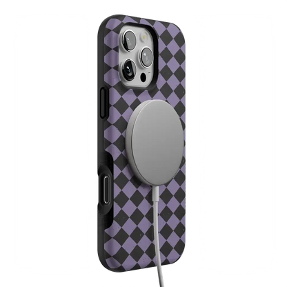 Midnight Hex | Purple Checkered Case Phone Case get.casely