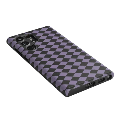 Midnight Hex | Purple Checkered Case Phone Case get.casely