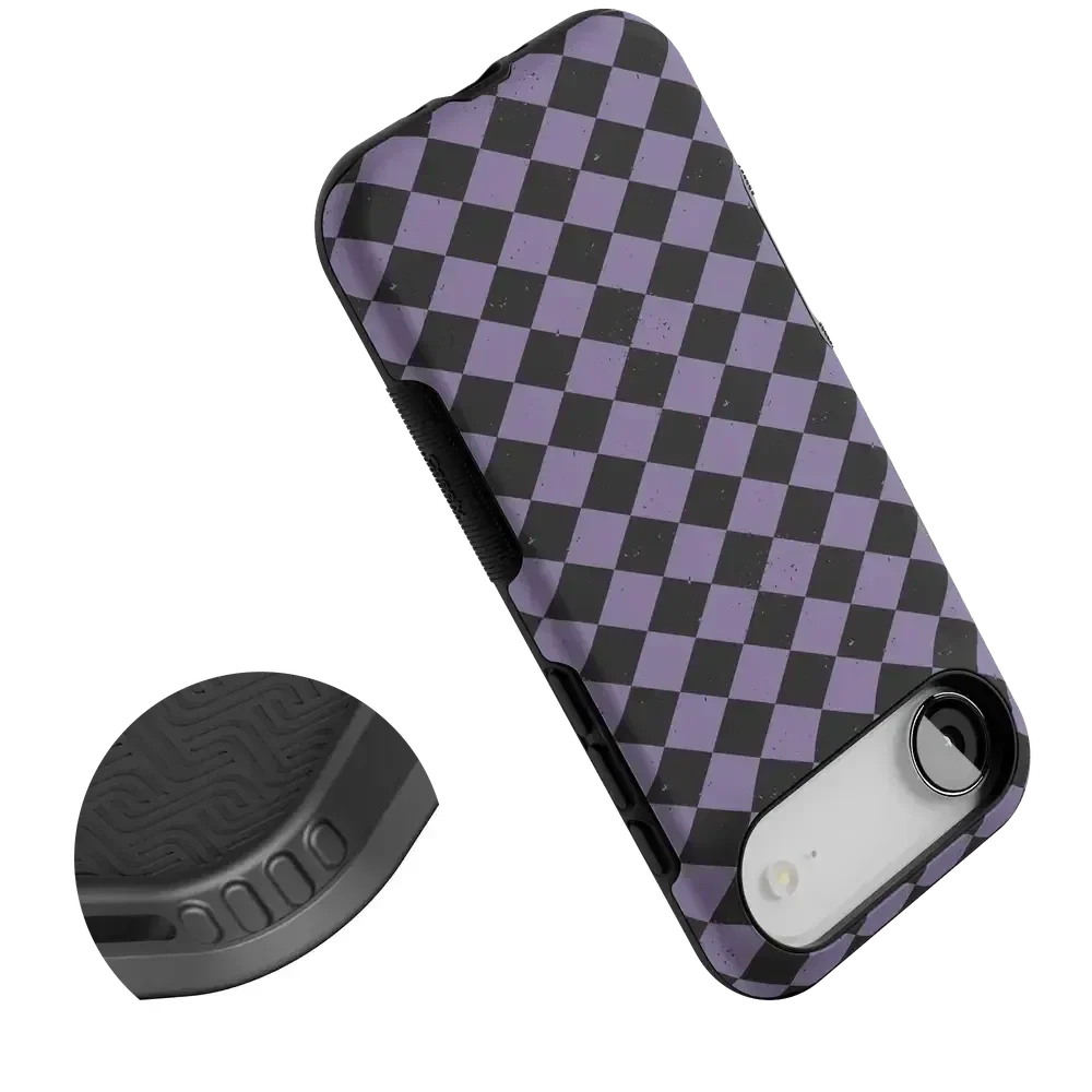 Midnight Hex | Purple Checkered Case Phone Case get.casely