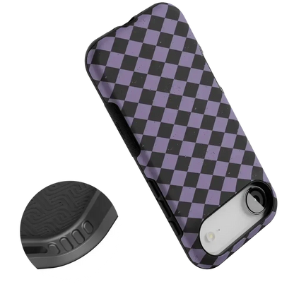Midnight Hex | Purple Checkered Case Phone Case get.casely