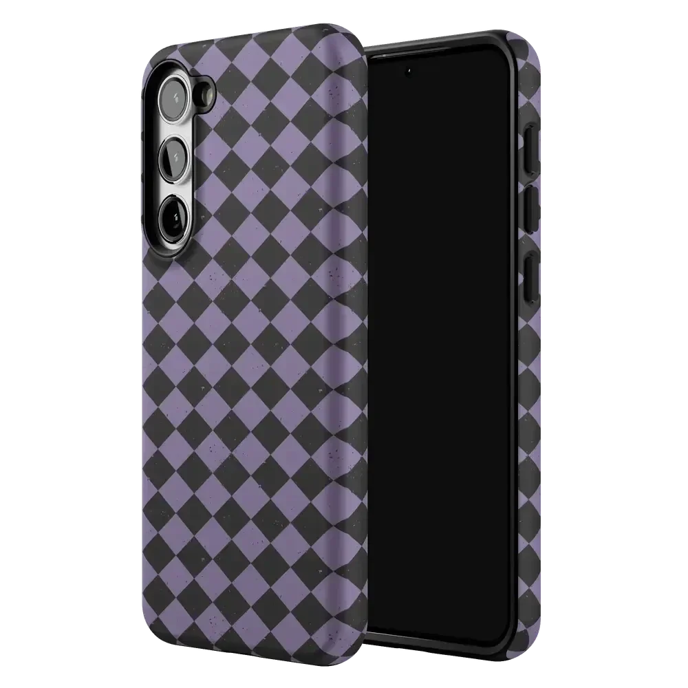 Midnight Hex | Purple Checkered Case Phone Case get.casely