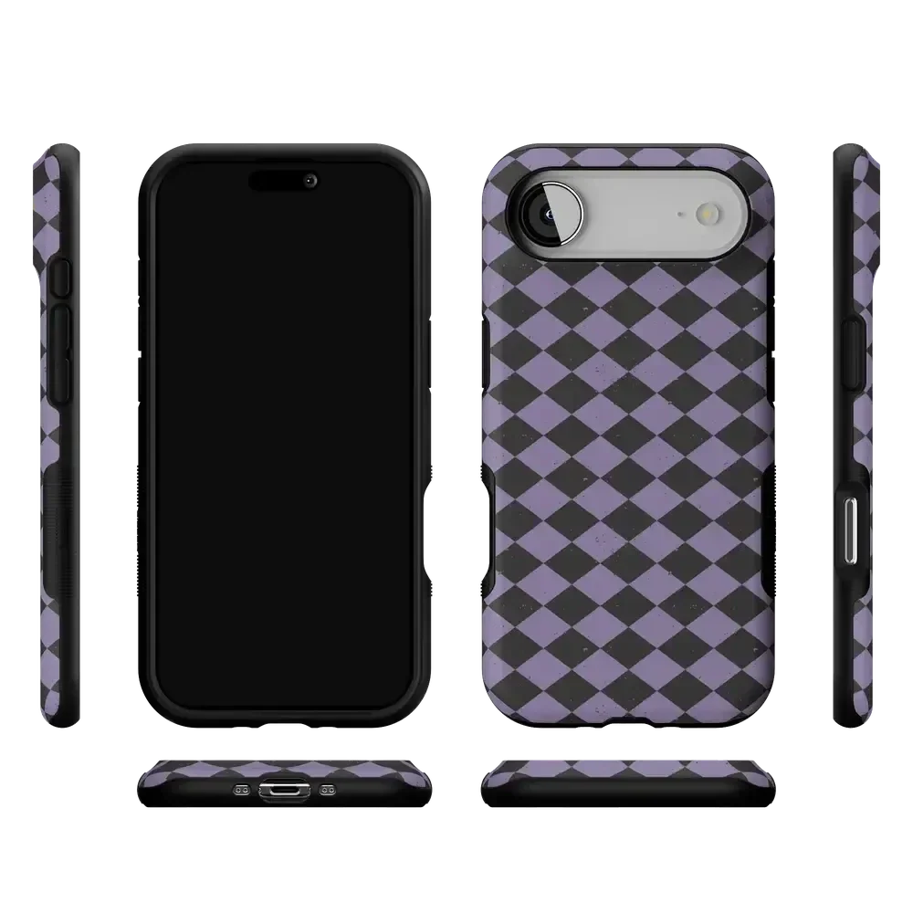 Midnight Hex | Purple Checkered Case Phone Case get.casely