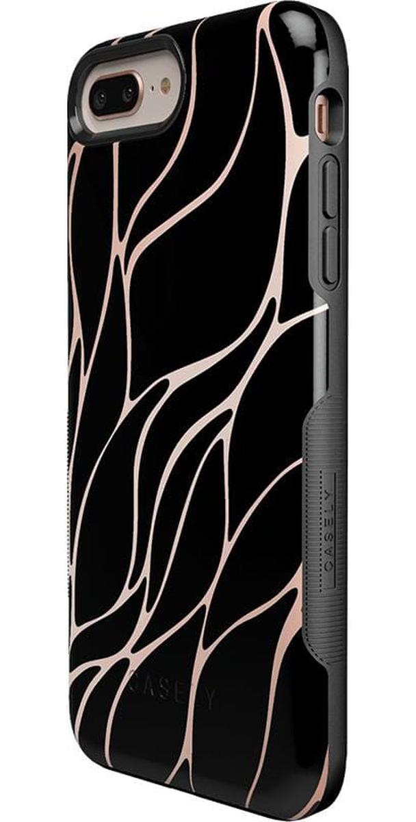 Midnight Ride | Black and Gold Metallic Waves Case iPhone Case get.casely