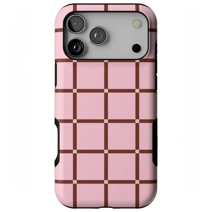 Uptown Gridlock | Pink Checkerboard Case