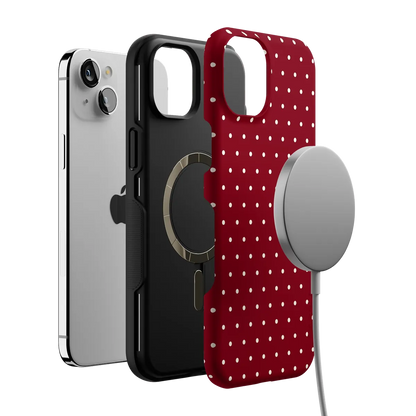 On the Dot | Maroon Polka Dot Case
