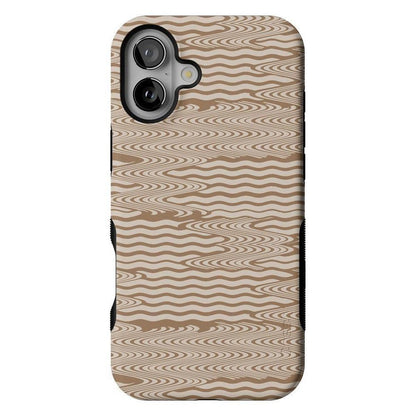 Mocha Ripple | Brown Waves Case iPhone Case get.casely Bold + MagSafe® iPhone 16