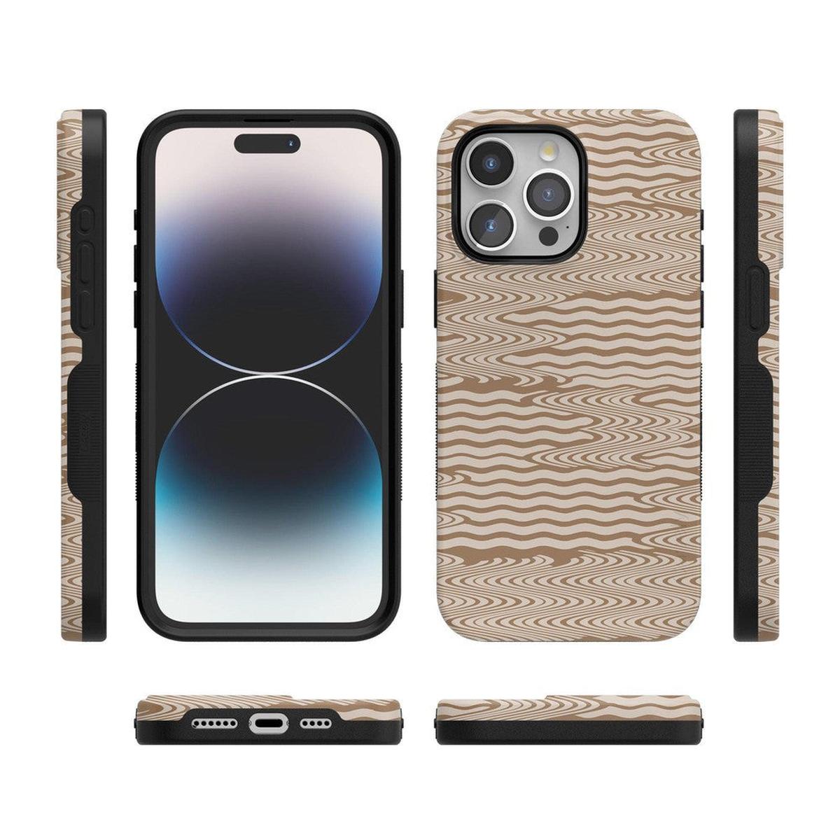 Mocha Ripple | Brown Waves Case iPhone Case get.casely