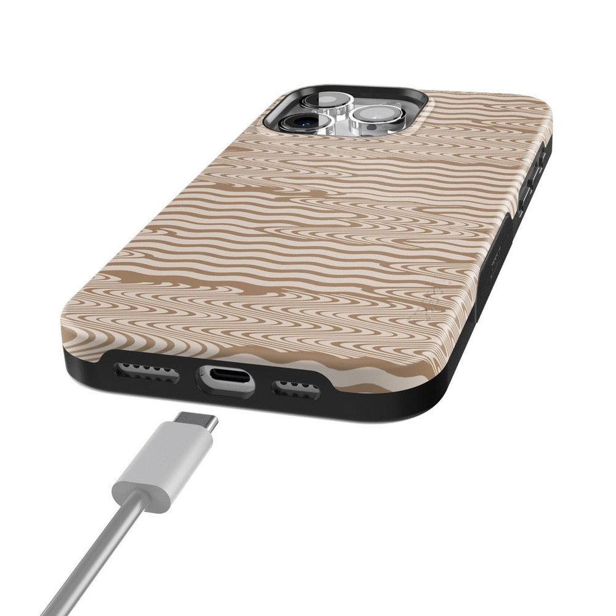 Mocha Ripple | Brown Waves Case iPhone Case get.casely