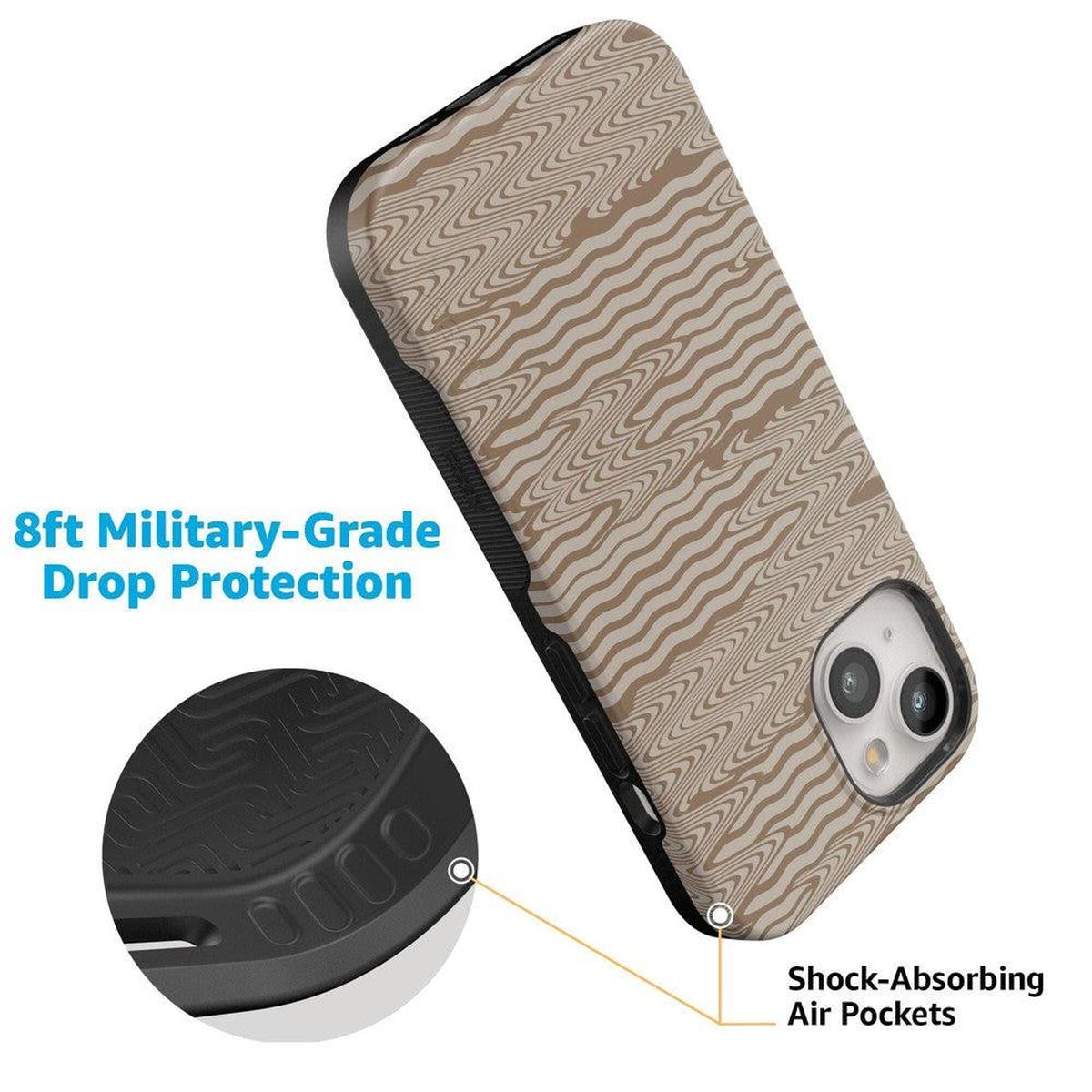Mocha Ripple | Brown Waves Case iPhone Case get.casely