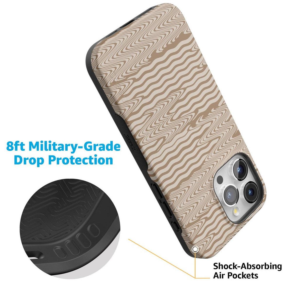 Mocha Ripple | Brown Waves Case iPhone Case get.casely