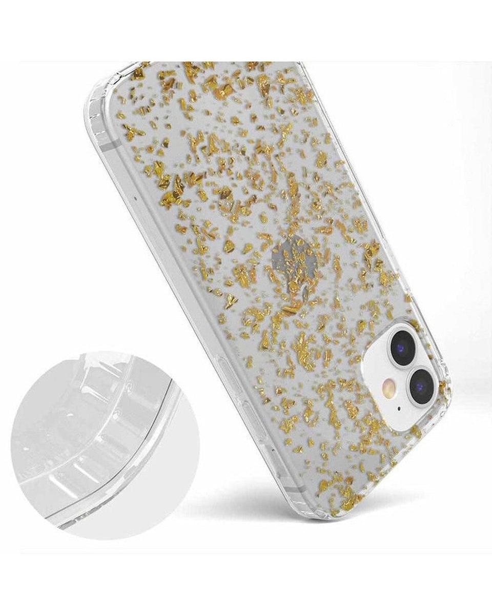Morning Sparkle | Rose and Gold Flaked Clear Case iPhone Case get.casely