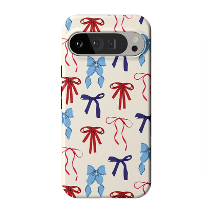 American Girlie | Red White & Blue Bows Case - Google Pixel 9 Pro XL
