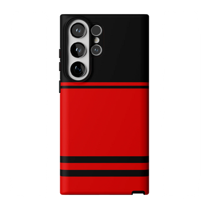 Go Canes | Black & Red Striped Case - Galaxy S23 Ultra